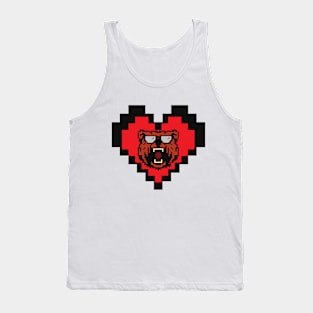 Pixel brown bear Tank Top